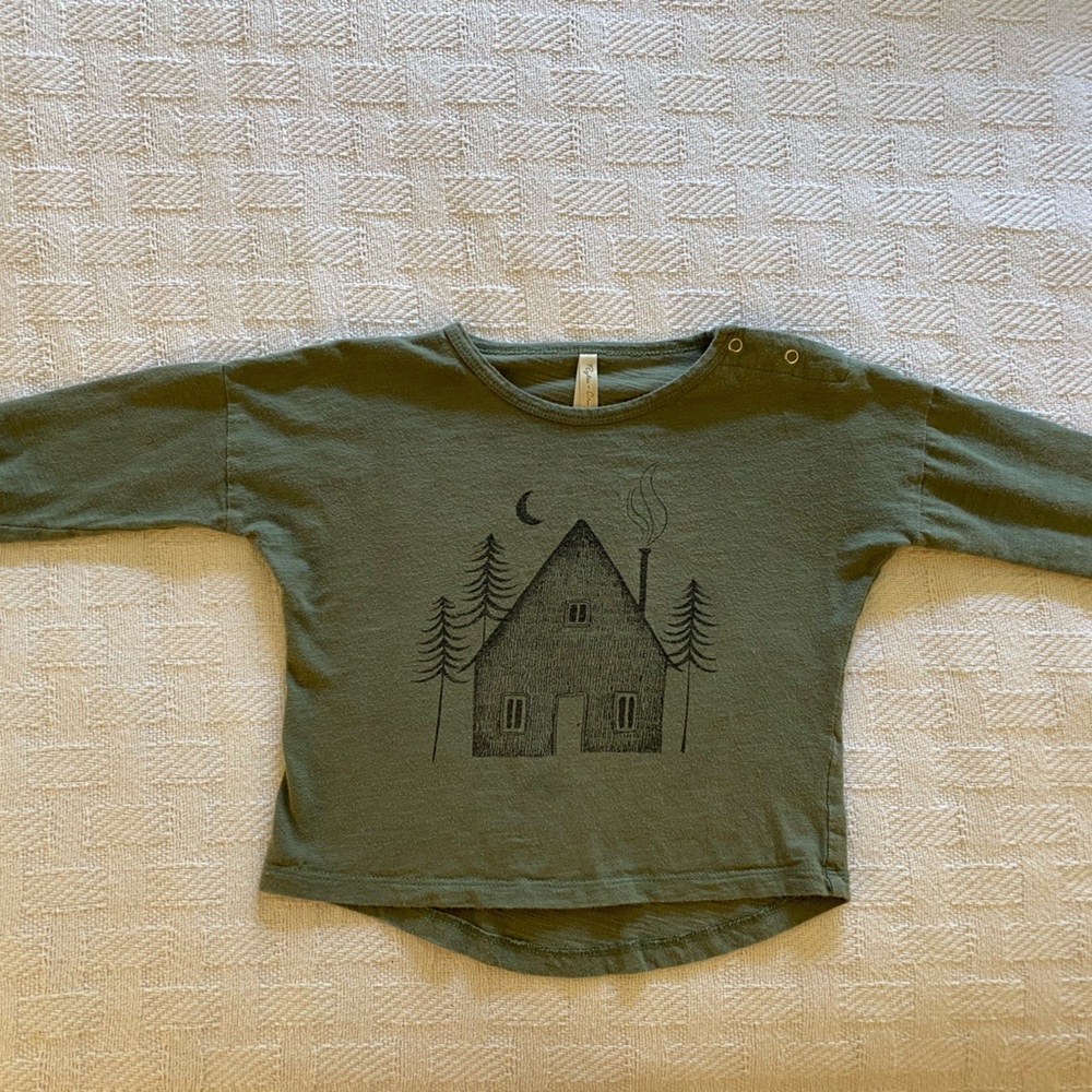 Rylee + Cru Forest Green Long Sleeve Tee - Picture 2 of 3
